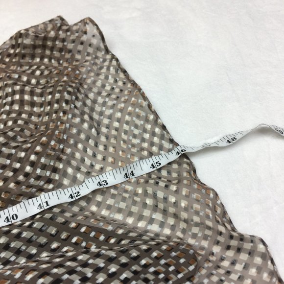 J Crew Sophia Midi Silk Dress Size 10 Womans Black Brown Plaid V-Neck Sleeveless - Picture 13 of 13